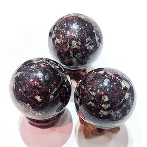 Venta al por Mayor de Esferas de Eudialita, Cristales Naturales, Piedras Preciosas Raras, Esferas de Eudialita Pulidas, Decoración, Regalo para Navidad - Product Image 5