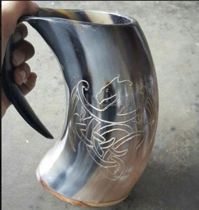 Cuerno Vikingo para Beber, 100% Cuerno de Búfalo Natural Pulido, Taza Náutica Premium para Cerveza o Hidromiel - Product Image 5