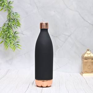 100% Pure Copper <b>Water</b> <b>Bottle</b> With <b>Straw</b> 1L Leakproof Ayurvedic Hydration Flask Reusable Premium Drinkware For Gym Office Travel - Product Image 6