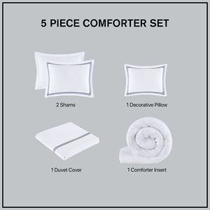 100% Cotton Sateen Embroidered <b>Comforter</b> <b>Set</b> Premium Product Category - Product Image 2