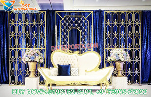 Lavish Wedding Decor Metal <b>Backdrop</b> <b>Stands</b> Inspirational Wedding Reception Stage Candle Wall Modern Wedding Metal Candle Walls - Product Image 4