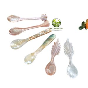 Cuchara Premium de Concha de Nácar, Cuchara para Caviar Tallada a Mano, Utensilio de Concha para Ostras, Café, Té, Azúcar, Comedor Elegante - Product Image 5