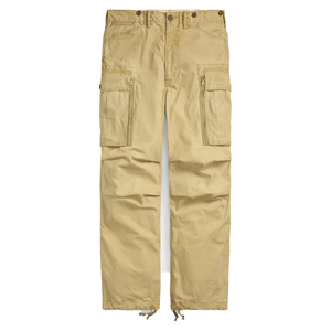 Luxury heritage cargo Men Cargo Pants Cotton Poplin Wide Leg Vintage <b>Drawstring</b> Hem Premium Workwear Custom Streetwear OEM - Product Image 1