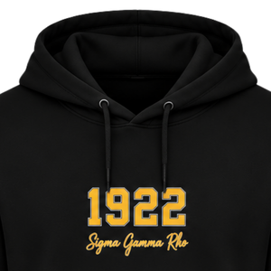 Sudadera con Capucha Negra para Mujer de la Hermandad Universitaria Sigma Gamma Rho, Sudadera con Estampado Gráfico Griego, Ropa Casual para el Campus y la Calle, Personalizada - Product Image 5