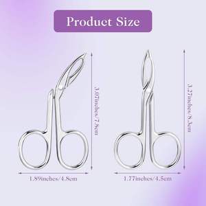 UBI 2 Pinzas de Acero Inoxidable con Mango de Tijera, Punta Fina, Reutilizables, Duraderas, Hechas a Mano, de Lujo, para Cejas y Vello - Product Image 2