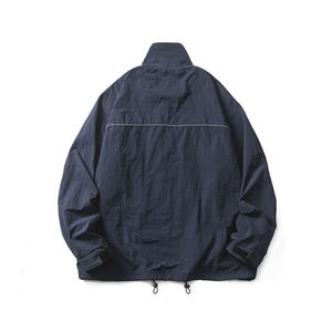 Chaqueta Cortavientos Impermeable con Capucha y Media Cremallera, Diseño Colorblock, Material de Nylon, Estilo Casual Unisex, Venta al por Mayor, para Actividades al Aire Libre - Product Image 2