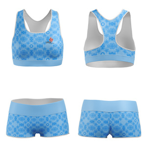 Conjunto Deportivo Sublimado Premium de 2 Piezas para Mujer, Bra Deportivo y Pantalones Cortos de Cintura Alta, Ropa de Gimnasio, Yoga y Fitness, Fabricante - Product Image 6