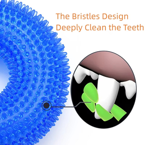 Juguetes para Perros Indestructibles de TPR, Juguetes Chirriantes para Perros, Anillos con Púas, Juguetes para Limpiar los Dientes de los Perros - Product Image 6