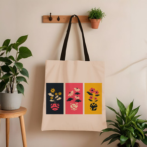 Exclusive Collection of Elegant Printed Design Cotton <b>Bag</b> 100% Cotton Durable <b>Shopping</b> <b>Bags</b> with Easy Carry. - Product Image 3