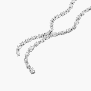 Collier tennis en moissanite de luxe élégant, chaîne fine en argent massif 925 pour femme, idéal pour le quotidien et les cadeaux - Product Image 6