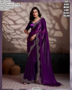 Zahira purple Drape <b>saree</b> - Product Image 1
