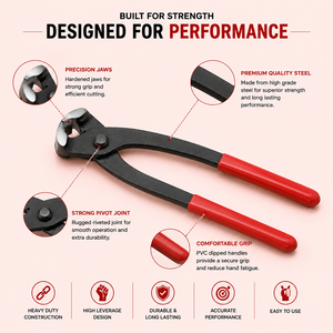 Heavy Duty Tower Pincer Chrome Vanadium Steel Nail Pulling Pliers Red Grip Carpenter Construction Demolition Hand Tool for Trade - Product Image 3