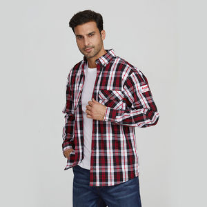 Camisas de Franela Casuales al Por Mayor Personalizadas, Fábrica de Fabricación de Camisas de Franela a Cuadros para Hombre - Product Image 3