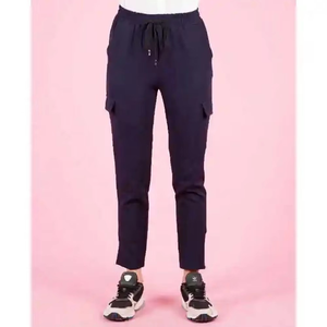 Double-Pockets Plus-Size Women Breathable Casual High-Waist Autumn Long Female Winter Fleece-Straight Trousers Pants With Laces - Product Image 1