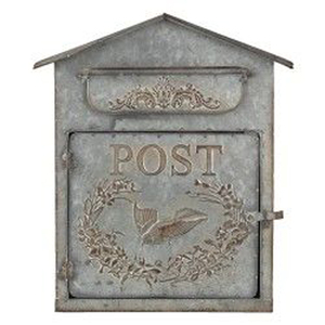 Galvanized Modern Mailbox Hut Shape Metal <b>Wall</b> <b>Mounted</b> Letter Parcel <b>Box</b> Metal Post Office Bin Slot Drop - Product Image 1