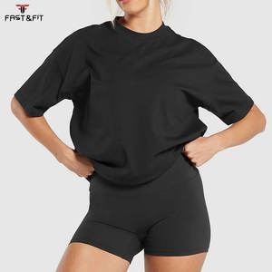 เสื้อยืดผู้หญิง ผ้าฝ้าย 100% แห้งเร็ว ทรงหลวม สไตล์สตรีทแวร์ ใส่สบาย เหมาะกับฤดูร้อน  รับผลิตจำนวนมาก มีโลโก้ให้เลือก - Product Image 4