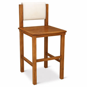 Chaise de bar Nico de style mid-century moderne, best-seller, en bois, avec dossier rembourré, pour salle à manger, café, restaurant, hôtel, qualité supérieure, solide - Product Image 1