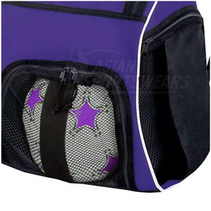 Custom Logo Multipurpose <b>Lightweight</b> Soccer <b>Backpack</b> With Mesh Ball Holder For Youth School Sports Club - Product Image 4