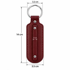 Porte-clés coulissant en cuir PU durable avec sangle de ceinture de 8 mm pour accessoires de fabrication de bijoux DIY - Product Image 3