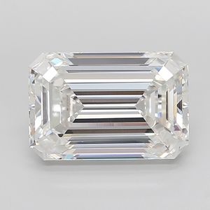 Diamant de laboratoire de qualité supérieure, taille émeraude, créé de manière durable, type IIa, carbone avec facettage en cascade effet miroir, certifié IGI - Product Image 1