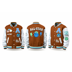 Veste universitaire personnalisée en gros pour hommes, veste de baseball de collège, veste bomber d'équipe - Product Image 2