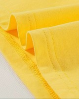 Men's Yellow T-Shirt with Car Print Short Sleeve O-Neck Casual Regular Fit Breathable 100% Cotton Jersey Fabric 220g