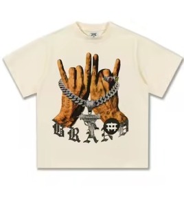 เสื้อยืดสตรีทแวร์ทรงหลวมแบบดรอปไหล่ - เสื้อยืดคอตตอนหนา 260 กรัม สำหรับผู้ชาย - Product Image 5