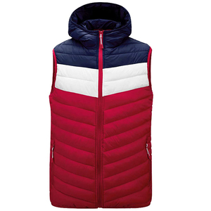 Chaleco acolchado con capucha para hombre, sin mangas, con cremallera frontal, estilo reversible, chaqueta acolchada con paneles, chaleco acolchado con bolsillos. - Product Image 5