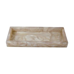 Ensemble distributeur de savon et porte-savon en résine de luxe, best-seller, pour comptoir de salle de bain, accessoires de salle de bain modernes en vente - Product Image 5