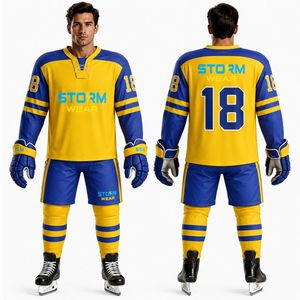 Maillot de hockey sur glace personnalisé pour équipe, sublimation premium, haute qualité, design personnalisé, grandes tailles, tenue de match pour hommes, uniforme de hockey sur glace - Product Image 1