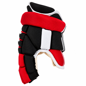 Gants de hockey sur glace IBERIA Premium rouge noir blanc |   Gants de joueur de hockey |   Vente en gros OEM personnalisée - Product Image 4