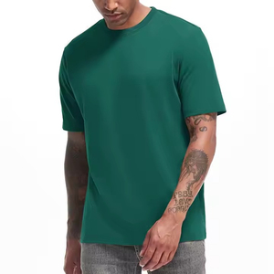 T-shirts décontractés pour hommes à manches courtes 100 % coton, coupe épaules tombantes, personnalisables avec logo, vente en gros - Product Image 1