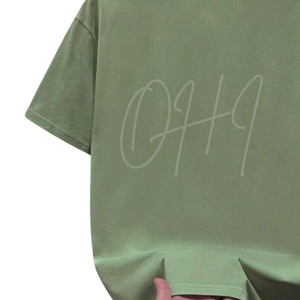 Camiseta de Algodón Extra Grande para Hombre con Logotipo Personalizado, Estilo Urbano Moderno, Color Sólido, Suave, Transpirable, Ecológica, de Secado Rápido, Cuello Redondo, Informal - Product Image 6