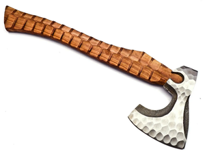 Hache de Bushcraft LEGACY BLADES, lame en acier au carbone forgée, manche en bois fait main, hache de plein air, fabricant en gros - Product Image 4
