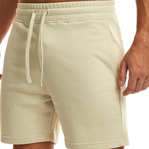 Shorts de jogging en molleton 100 % coton de haute qualité pour hommes, avec poches, couleur unie, pour la course et la gym - Product Image 5