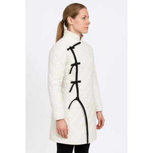 High-Quality Quilted White Gambeson Protective Padded Women's Coat Medieval Training <b>Jacket</b> Wear Top Sell - Product Image 2