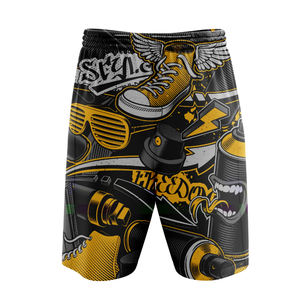 Shorts de basket respirants personnalisés pour l'été, streetwear homme, 100% polyester, mi-longueur, bicolores, imprimés par sublimation, shorts de sport - Product Image 5
