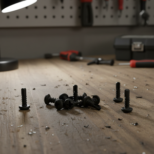 Rondelle à tête cylindrique en acier au carbone revêtu noir PDC 11, classes 4.8 et 6.8, filetage standard, 3.5-4.8 mm - Product Image 1