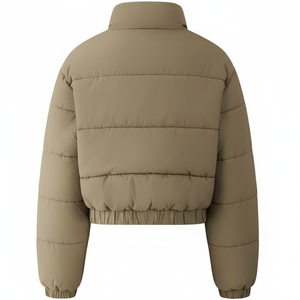 Blousons d'hiver chauffants personnalisés pour femmes, en maille brillante et respirante, avec décoration de lettres, en nylon, fabricant OEM/ODM - Product Image 2