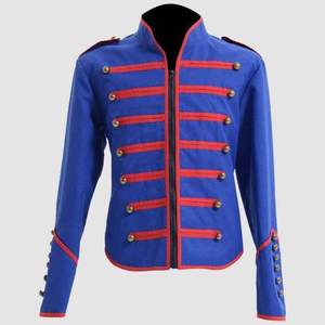 Hussar Napoleon <b>Jacket</b> for <b>Men</b> Long With <b>White</b> Embroidery And Gold Buttons Formal Double Breasted - Product Image 6