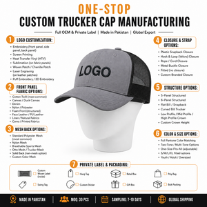 Gray Mesh Trucker <b>Hat</b> With Embroidered Logo Front Panel Adjustable Fit Unisex Casual Style 6-Panel Design - Product Image 2