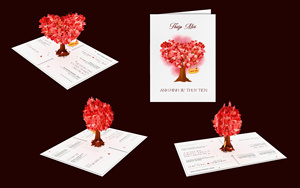 Elegante Tarjeta de Felicitación Pop-Up 3D con Arco Floral, Diseño Personalizado, Acabado Mate, Papel de Alta Calidad para Invitaciones Personalizadas - Product Image 3