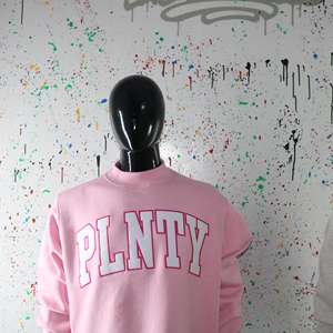 Sweat-shirt à col montant PLNTY PINK 100% BLANC avec broderie appliquée, col large, CLUSH SPORTS - Product Image 4