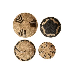 Handmade Woven Wall Basket Decor Round <b>Hanging</b> Wall Art For Living Room Bedroom Wholesale Eco-Friendly Decorative Wall Set - Product Image 3