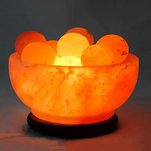Décoration d'intérieur, lampe en sel de l'Himalaya avec 6 boules de massage, qualité supérieure, fabriquée au Pakistan - Product Image 3