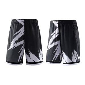 Nouveaux shorts de basket-ball pour hommes à la mode Shorts de sport personnalisés Polyester matériel taille élastique poches latérales Shorts de basket-ball - Product Image 3