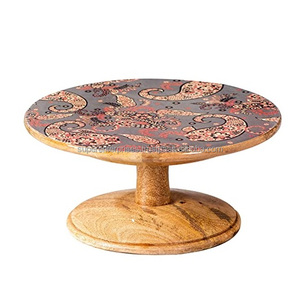 Présentoir à gâteau design autocollant avec finition personnalisée à un seul étage et design disponible Présentoir à gâteau en métal de tailles multiples - Product Image 5