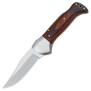 High-Quality 110 Outdoor Folding Hunting <b>Pocket</b> Knife Solid Wood Handle High Carbon Steel Blade Camping Knife OEM - Product Image 2