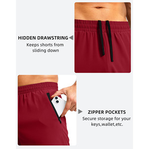 Shorts décontractés pour hommes, designs personnalisés, haute qualité, légers, polyester et élasthanne, coupe ample plissée, sur mesure. - Product Image 5