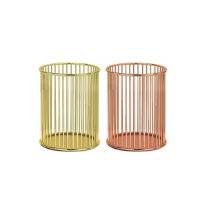 Porte-stylo luxueux en or poli, décoration de table, porte-stylo et porte-crayons en métal pour la maison, l'école, le bureau - Product Image 3